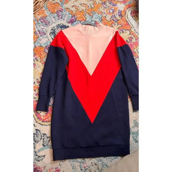 Scotch & Soda Vibrant Red and Pink Midi Dress - Picture 5 of 5